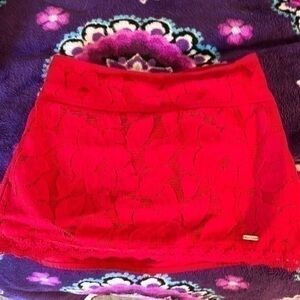 Abercrombie Girl’s Red lace over skirt size medium Preloved